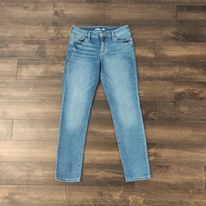 Old Navy Women's Straight Leg Denim Jeans Size 6 Mid Rise Power Slim Straight